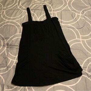 Old Navy Black Coverup Size Large Spaghetti Strap Tank Dress Pockets Cotton